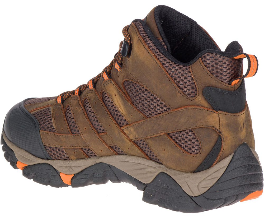 Merrell Boots Brown - Moab Vertex Mid Waterproof SR - Mens 37ENRCLVP
